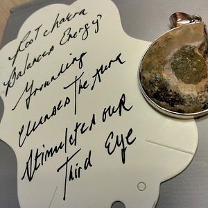 Ammonite Fossil Pendant (B) PlusFreeGift